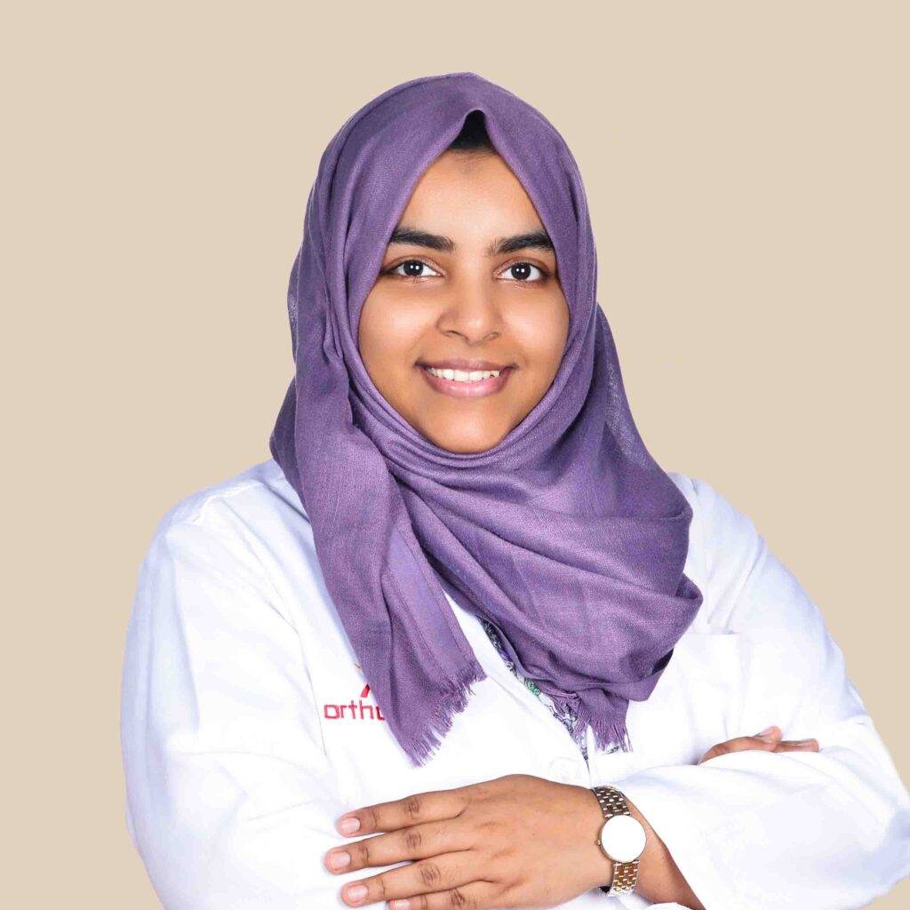 Dr. Ajinisha Abdul Aziz, a leading general practitioner at OrthoPlus Bone and Joint Center, specializes in providing comprehensive primary care. With a focus on preventive medicine, accurate diagnosis, and personalized treatment plans, Dr. Ajinisha is committed to ensuring the overall health and well-being of her patients.